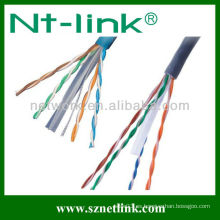 24awg cat6 utp cable de cobre desnudo sólido del lan